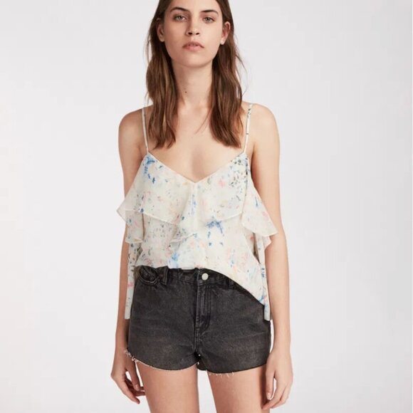 ALLSAINTS Jasmine Juni Floral Top Size 6 - Picture 1 of 5